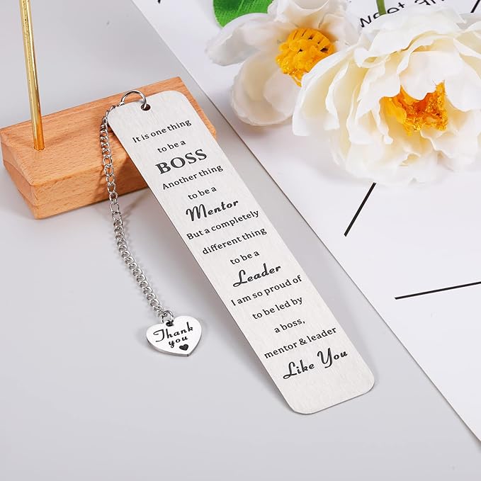 National Boss Day Gifts Boss Day Appreciation Gift for Women Men Bookmark for Leader Mentor Boss Manager Coworker Friend Colleagues Promotion Farewell Going Away Retirement Christmas Stocking Stuffers