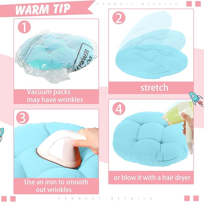 Gerrii 8 Pieces Floor Cushions for Kids Classroom Flexible Floor Seating Cushions Floor Pillows for Home School Kindergarten Daycare Nursery (Bright Color,Round)