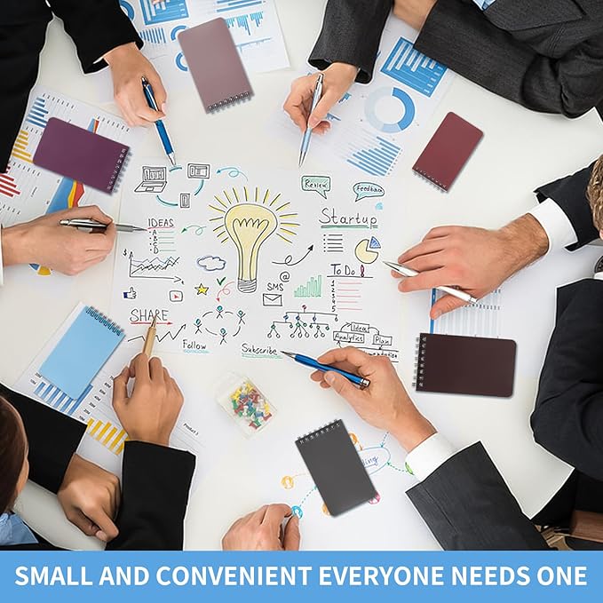 Pocket Notebook Small Notepad Pocket Notepad Small Spiral Notebooks 3X5Inches (6-brown)