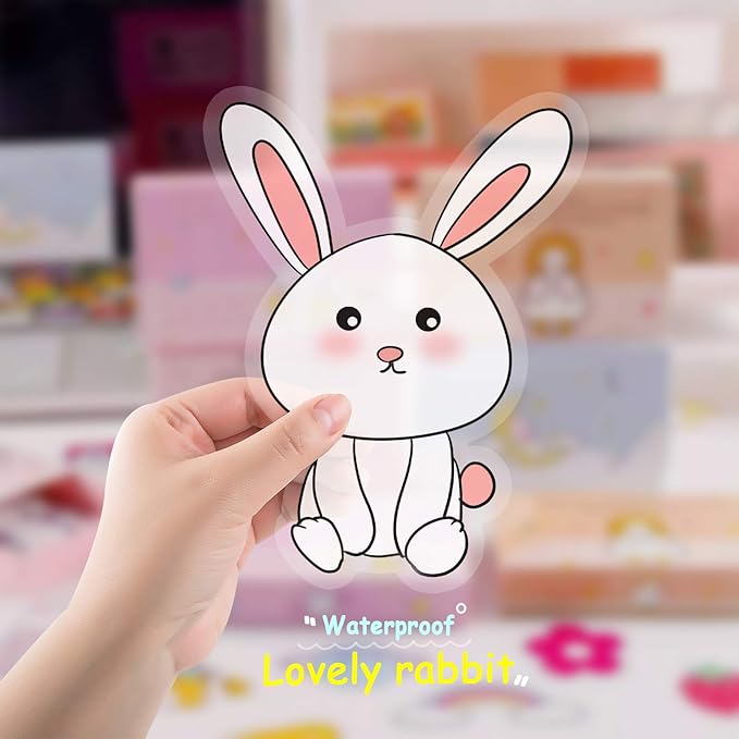 Printable Vinyl Sticker Paper for Your Inkjet Printer - 8.5 x 11 Inches 30 Sheets Translucent Premium Waterproof Sticker Paper - Dries Quickly and Holds Ink Beautifully