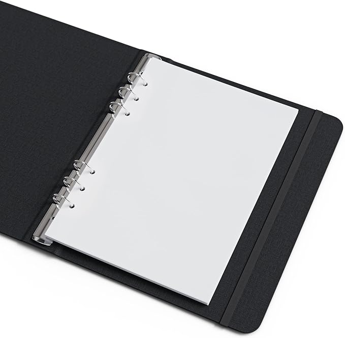 A5 Blank Paper 6-Hole Punched, 250 Sheets (500 Pages), 100 GSM, Printer Paper 148mm x 210mm (5.83 in. x 8.27 in.)