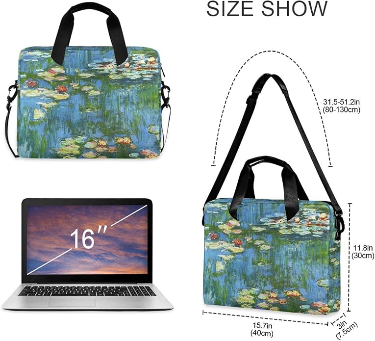 WIHVE Laptop Shoulder Bag 15 14 13inch Laptop Case Bag for Women Men