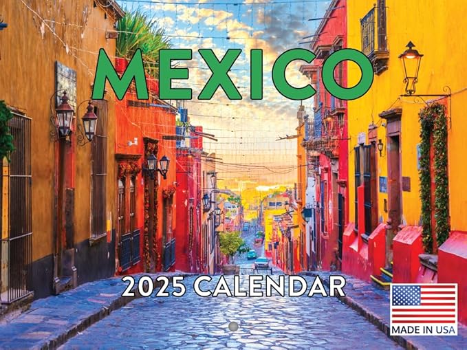 Mexico Calendar 2025 Monthly Wall Calender 12 Month | American Made In The USA