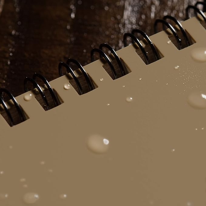 Rite in the Rain Weatherproof Side Spiral Notebook, 8.5" x 11", Tan Cover, Universal Page Pattern (No. 973T-MX)