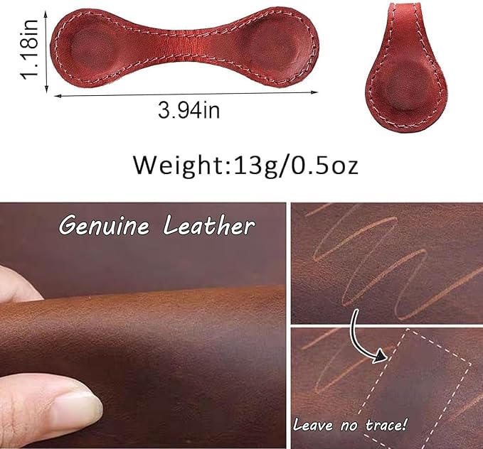 Personalized Magnetic Leather Bookmark, 26 Letters Custom Leather Bookmarks, Handmade, Leather Magnetic Bookmark for Book Lovers Readers Women Kid(Black，W）