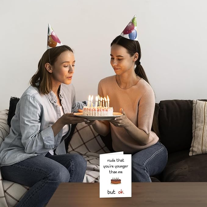 Funny Birthday Card for Women Men, Birthday Card for Friends, Humor Birthday Card for Son Daughter Sister Brother Best Friend, Happy Birthday Card Him Her Young People