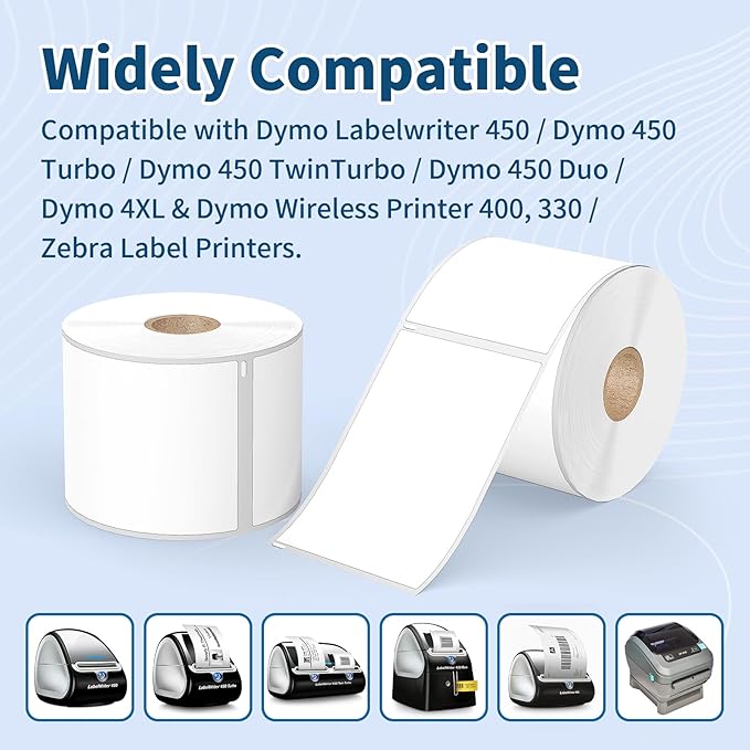Tacnology 24 Rolls 7200 Labels Compatible with DYMO 30256 2-5/16" X 4" Adhesive Shipping Papers, Direct Thermal Labels Used with DYMO Label Writer 450, 450 Turbo, 4XL, Rollo & Zebra Desktop Printers