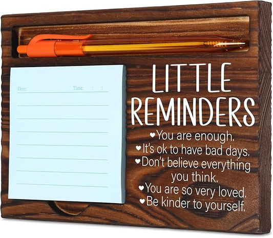 Inspirational Motivational Gifts Little Reminders Gifts for Women Men, Mental Health Gifts for College Positive Daily Affirmations Cheer Up Gifts Office Self-Stick Note Pad Holders SD132
