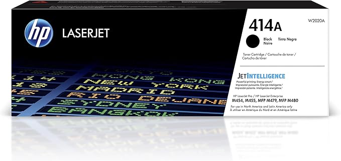 HP 414A Black Toner Cartridge | Works with HP Color LaserJet Enterprise M455dn, MFP M480f; HP Color LaserJet Pro M454 Series, HP Color LaserJet Pro MFP M479 Series | W2020A ,1 Count ( Pack of 1)