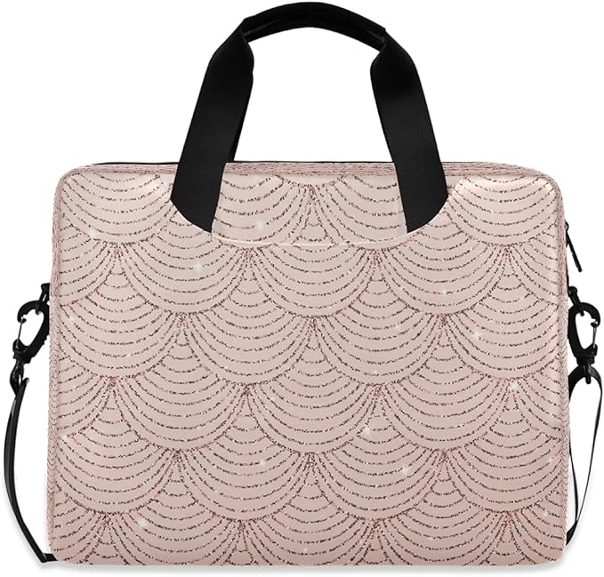 ALAZA Rose Gold Glitter Mermaid Scales Laptop Messenger Bag Case Sleeve Briefcase Women, Multi02