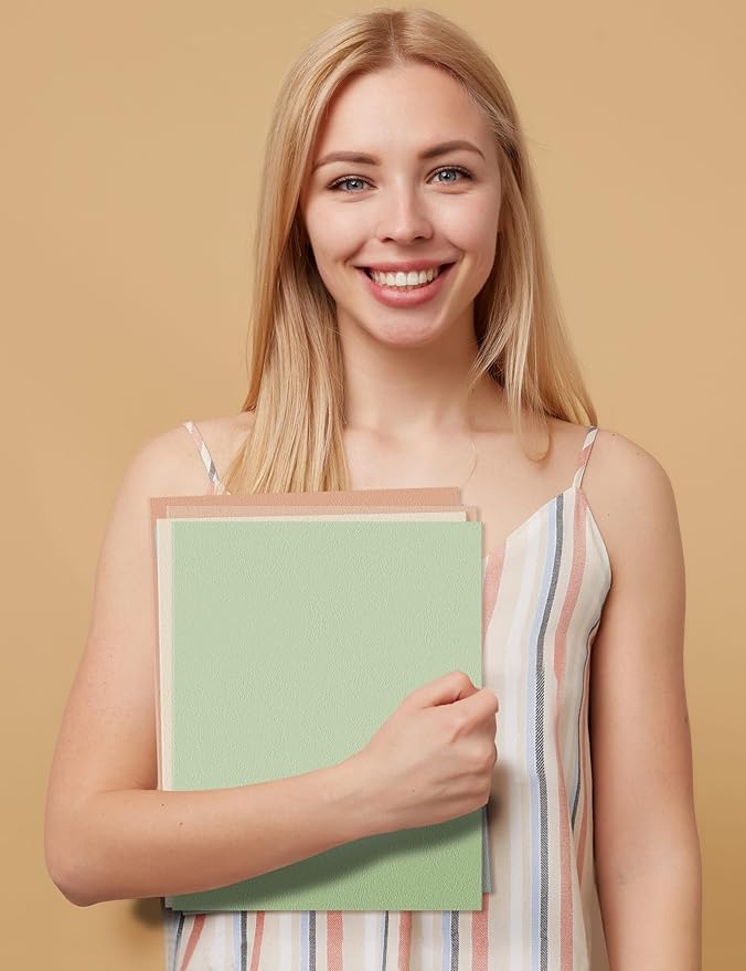 SUNEE Folders with Pockets (25 Pack, Vintage Colors), 2 Pocket Folders Fit Letter Size Paper, Paper File Folder for School Office Home Business