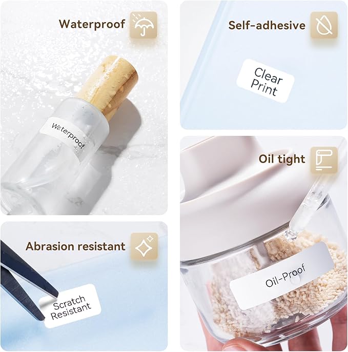 NIIMBOT D11 Label Maker Tape Adhesive White Label Paper 0.47" X 1.57" (12 X 40mm) 160 Labels/Roll, Compatible for NIIMBOT D11 D110 Label Printer, Thermal Paper Black on White, 3-Roll