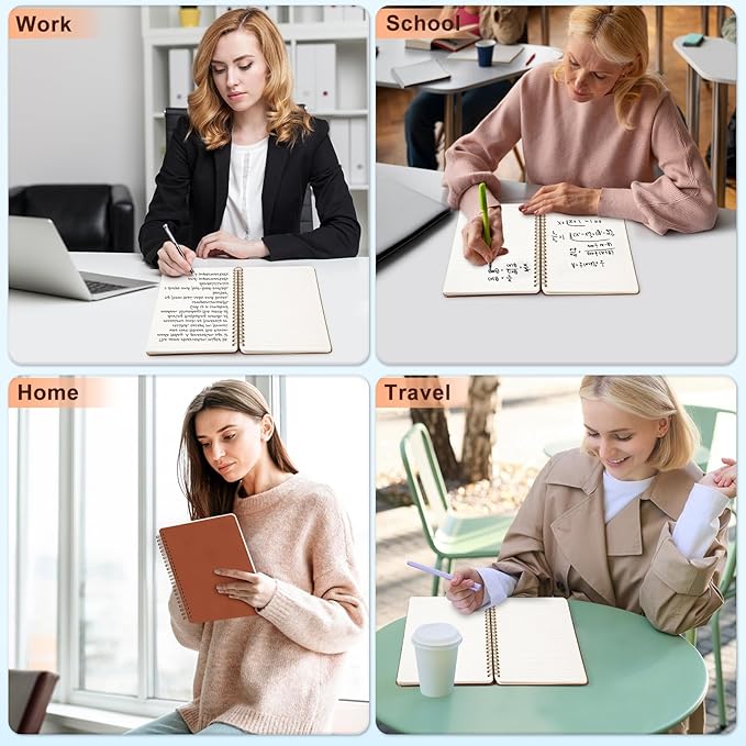 ABERLLS Brown Lined Spiral Journal Notebook with 160 Pages, 8×5.7in, A5 Spiral Notebook, Journaling Notebooks for Work, School, Women, Men, College Ruled Spiral Notebook, Hardcover Leather Journals