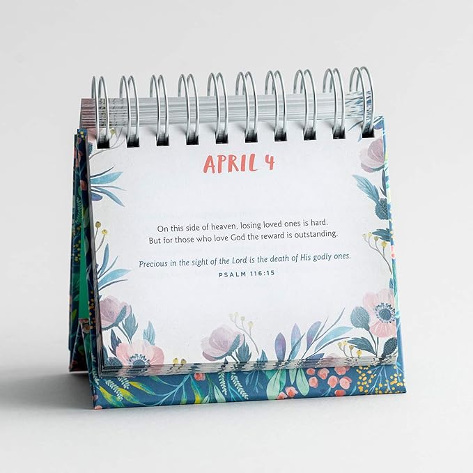 DaySpring - One Minute with God - Perpetual Calendar (J1391), Green, 5 1/2" x 5 1/4" x 1 1/4"