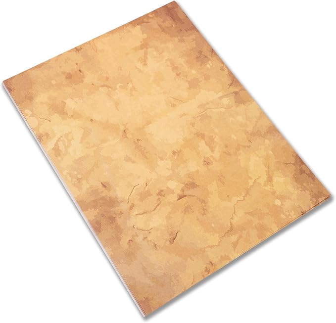 50 Pack Decorative Vintage Paper | Vintage Stationary Paper | Use for Creating Vintage Letters, Timeless Writing, Drawing, Sketches | Ink Jet and Laser Printer Friendly | 8.5 x 11 Inches 50 Sheets