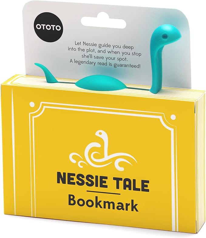 OTOTO Nessie Tale Book Mark - Turquoise Pagekeeper Bookmark - Unique Gifts for Readers, Women & Men - Pretty Lightweight Plastic Manga Bookmark for Girls, Boys, Kids