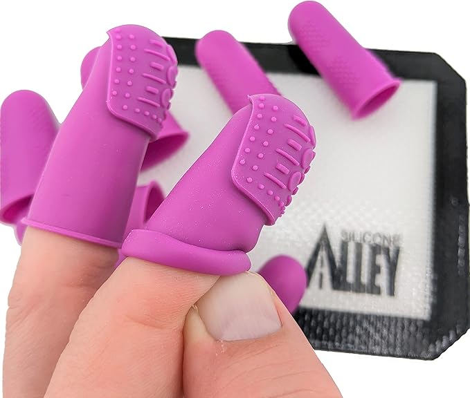Finger Protectors | X-Thick Protection (3) - Medium Index | Standard Size Small (3) Medium (3) | Silicone Non-Stick Covers Hot Glue | Sewing | Wax Arts | Adhesives | Scrapbooking | Sticky Stuff