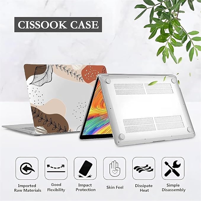 Compatible with 13.3 Inch MacBook Retina A1425/A1502, Tropical Leaves Hard Plastic Shell Cover Case
