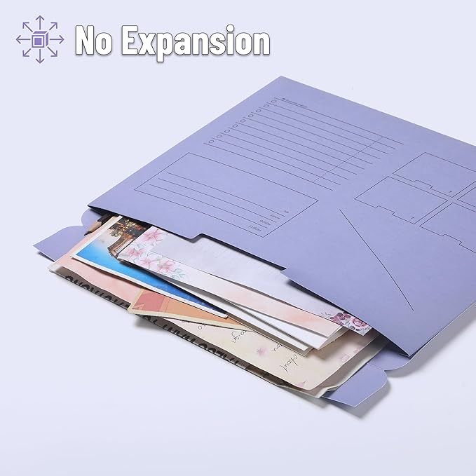 Mr. Pen- Paper Pocket File Folder, 6 Pack, Assorted Colors, Lined Horizontal File Folders Letter Size, File Jacket Flat, File Jacket Folders, File Folder Jackets Letter Size, File Folders Closed Sides