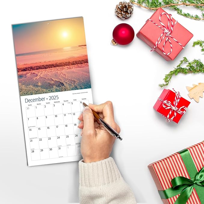 RED EMBER Gorgeous Sunsets Mini 2025 Wall Calendar 12 Month | 7" x 14" Open | Thick & Sturdy Paper | Giftable | Calendar 2025