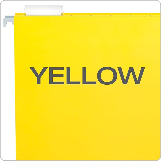 Pendaflex Recycled Hanging Folders, Legal Size, Yellow, 1/5 Cut, 25/BX (81626)