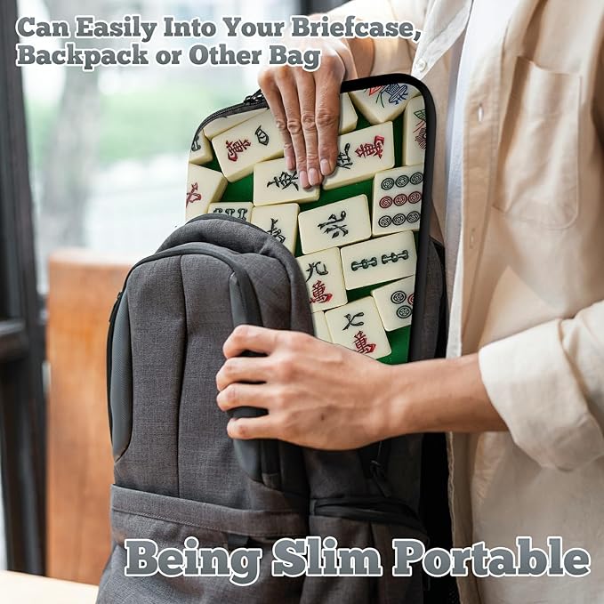 Universal Laptop Sleeve Tablet Case 12 inch, Mahjong Slim Carrying Case Durable Handbag Travel Laptop Bag for Surface Pro 9 8 7/Laptop Go 2 3, MacBook Air 11/12