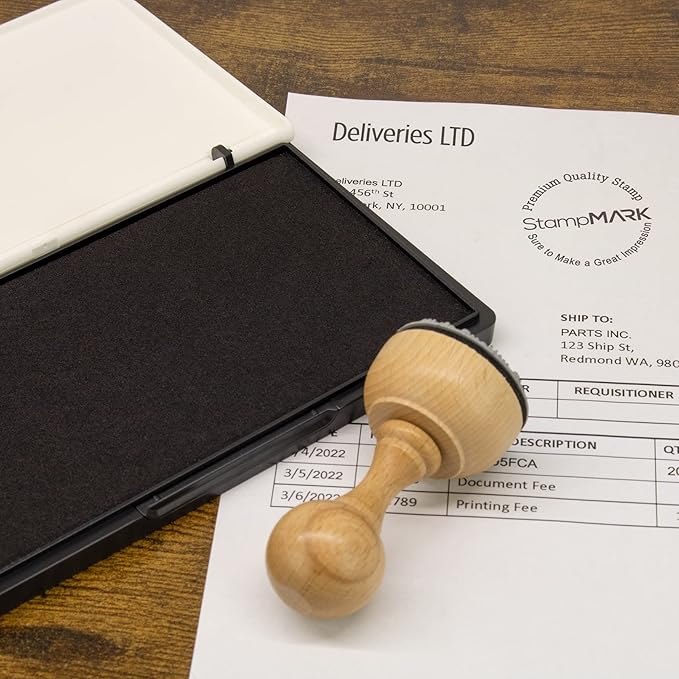 Premium Stamp Pad Medium Size 3" x 4" - for Traditional Rubber Stamps - Felt Pad Red Color