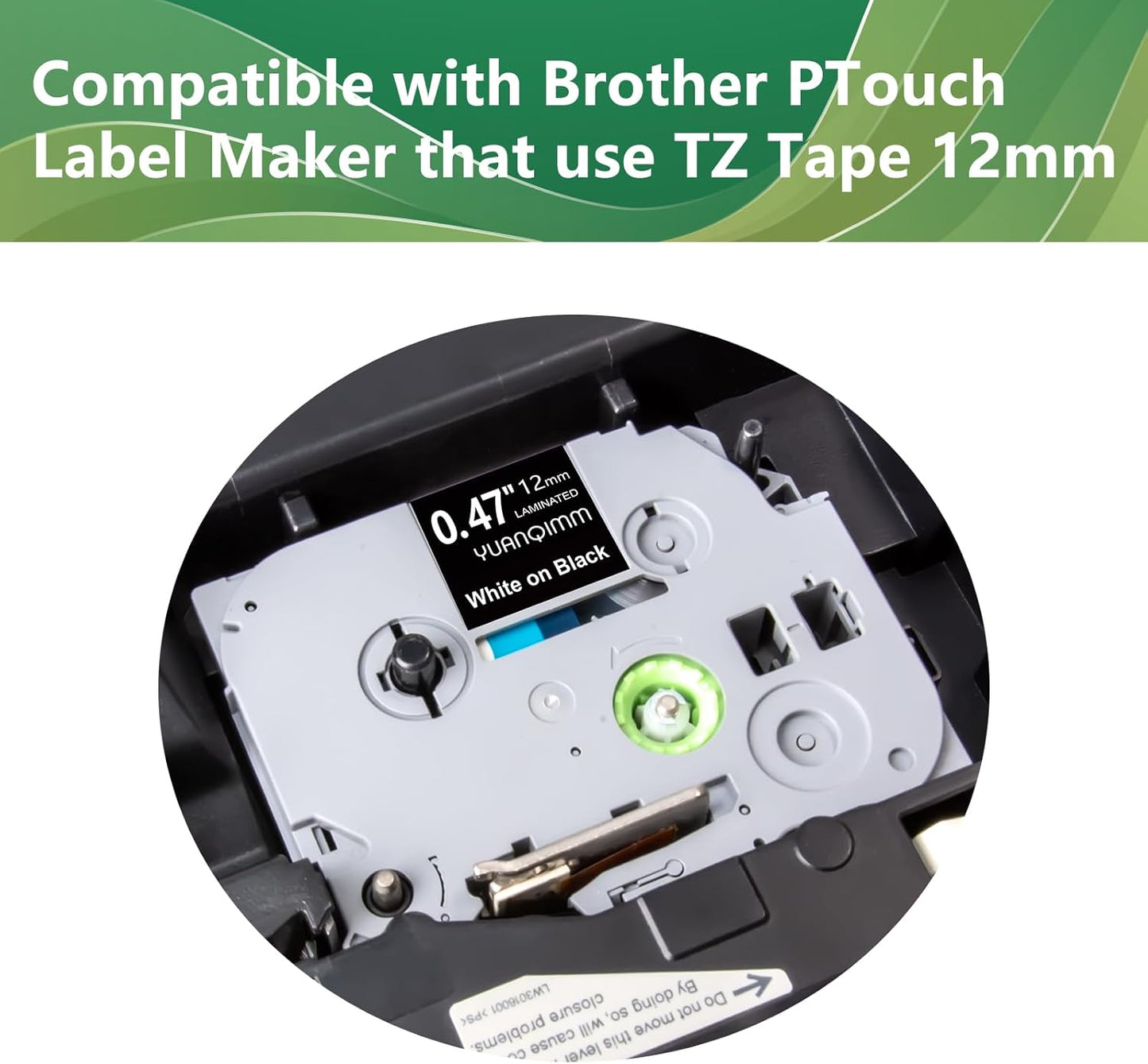 TZe-345 18mm TZe TZ Black Label Tape Compatible with Brother P Touch Label Maker Tape TZ-345 TZe345 TZ345 Label Tape 18mm 0.7 Laminated White on Black for PTD400 PTD410 PTD600, 3-Pack