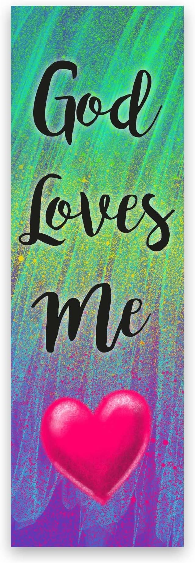 God Loves Me, John 16:27, Bulk Pack of 25 Christian Bookmarks for Kids, Childrens Bible Verse Book Markers, Sunday School Prizes with Memory Verses, Scripture Gifts for Kids & Youth