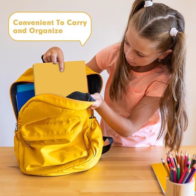 Plastic 2 Pocket Folders with Prongs, 30 Pack, Heavyweight, Letter Size Poly Folders with 3 Metal Prongs Fastener Clips (Yellow)