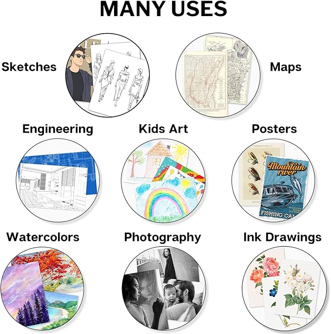 Dunwell 11x17 Portfolio Binder (Aqua), Presentation Book with 24 Clear Plastic Sleeves, Large Art Portfolio Folder, Acid-Free Poly Cover and Sleeves