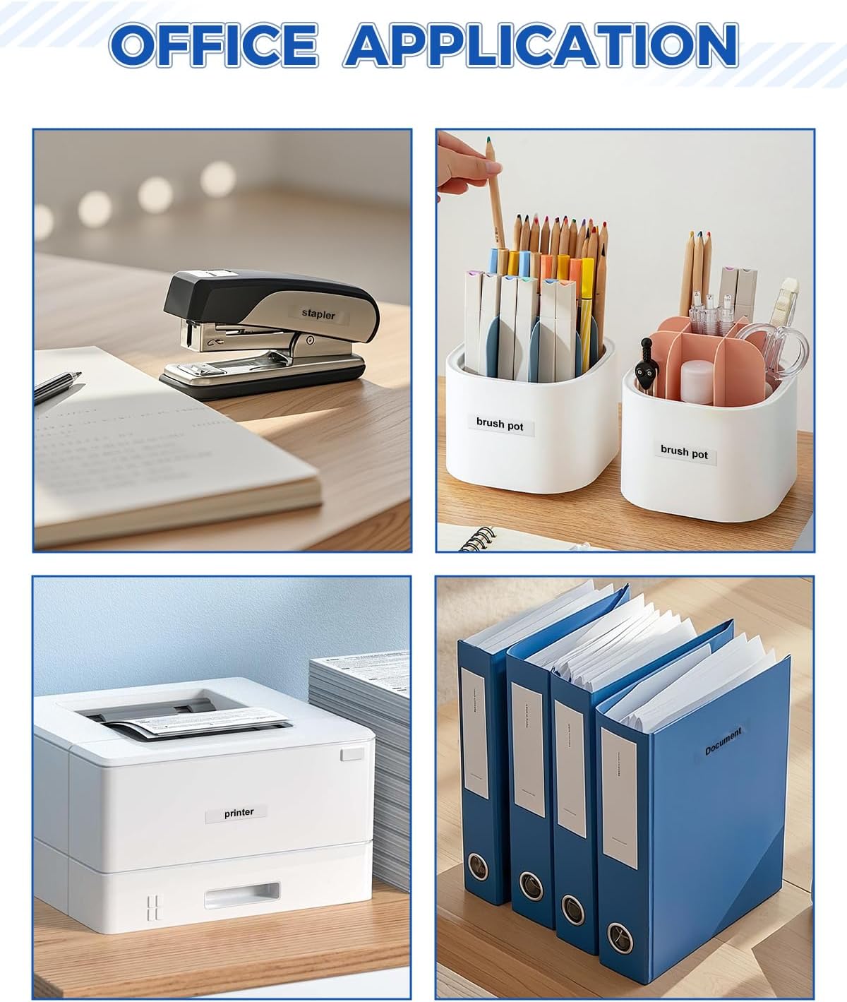 Tze111 6mm 0.23" Laminated Clear Tape Compatible for Brother 6mm Label Tape Tze-111 Tz-111 P Touch Tz Tze 6mm 1/4" Black on Clear Label for PTH110 PTD210 PT-D220 PTD400 PT-D610BT, 4-Pack