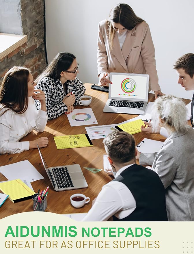 8 Pack Yellow Legal Pads 4x6 Note Pads Small Writing Pads 4x6 Narrow Ruled 80GSM Pads of Paper Yellow Pads College Ruled Legal Pad Lined Paper Pads Small Notepads for Work Memo Pads 30 Sheets per Pad