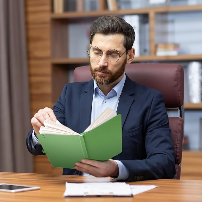 Ruled Notebook/Journal - Classic Lined Journal/Notebook, 5.3'' x 8.26'', Hardcover with Thick Paper, Banded + Pen Holder +Inner Pocket - Olive Green