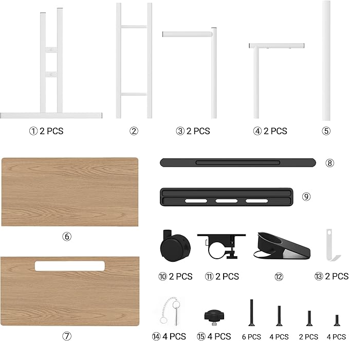 Klvied Stand Up Desk on Wheels, Portable Computer Desk for Home Office,Rolling Desk for Laptop with Removable Cup Holder, Adjustable Laptop Cart for Standing or Sitting,Khaki
