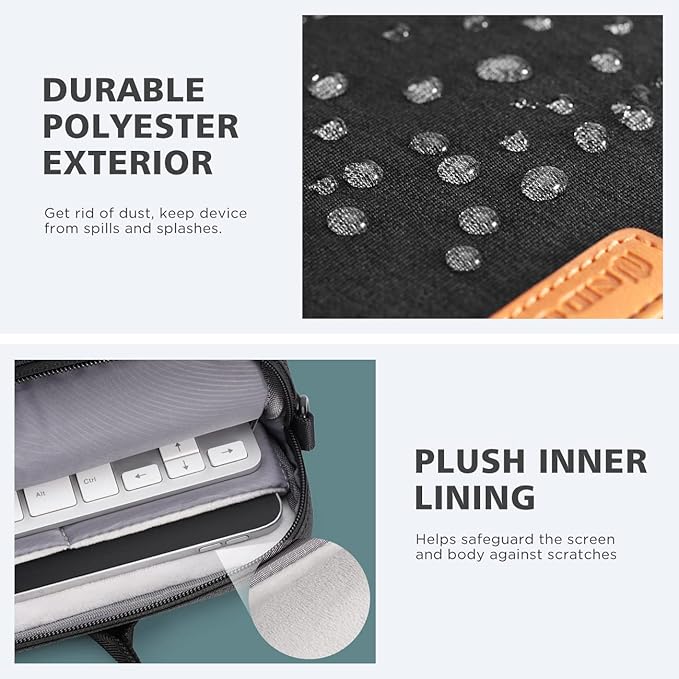 NIDOO Laptop Sleeve Shoulder Bag for 12.9" iPad Pro M1 M2 2022/13" 13.6" MacBook Air M2 / 13 MacBook Pro M2 M1 / Surface Pro X 8 9 7+, Briefcase Handbag for 13.4" Dell XPS 13 Plus / 12.4" Galaxy Tab