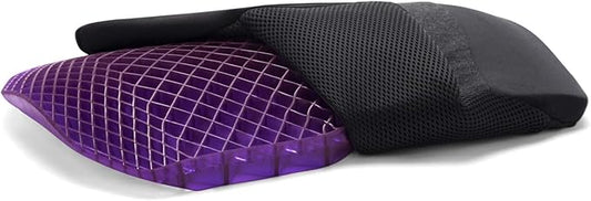 Purple Back Cushion | Pressure Reducing Grid Designed for Ultimate Comfort | Designed for Chairs, Gaming, and Travel | Made in The USA