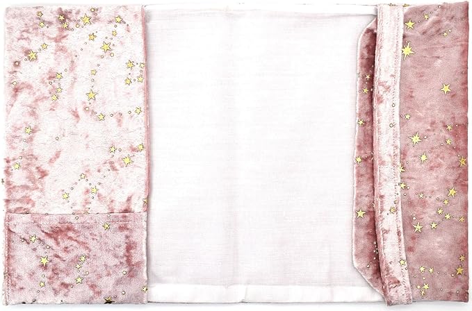 BLBMH A5 Book Cover for Paperbacks- Adjustable Fabric Book Sleeve Cover Protector Fit for 5.5x8.4 inch Hardcover Softcover Book Novels Notebook -Pink Stars