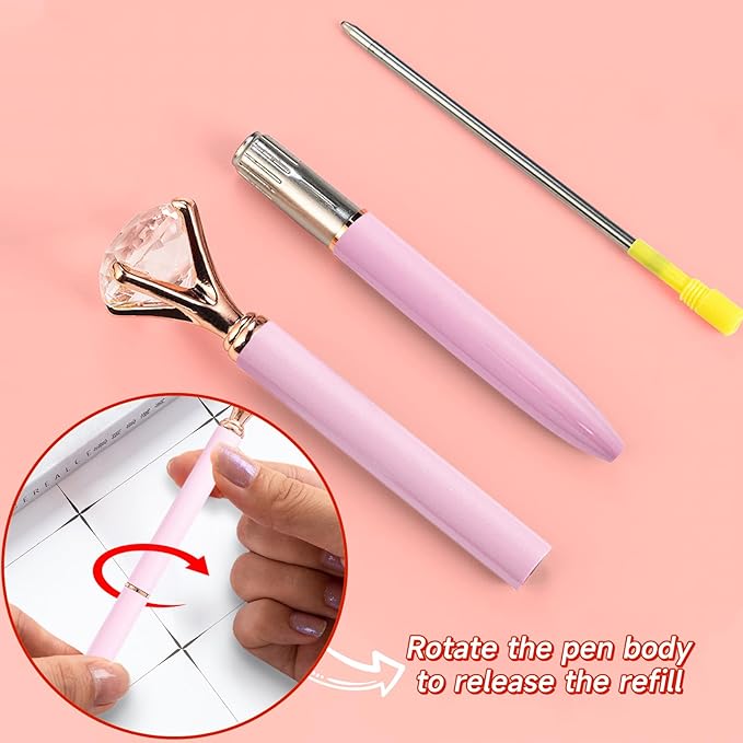 Pink Pens for Women, 6 Pcs Cute Pens Ballpoint Pens Bulk, 1.0mm Medium Point Black Ink Pens, Office and School Supplies Fancy Nice Pens Gifts for Girls Nurse Teacher (Pink)