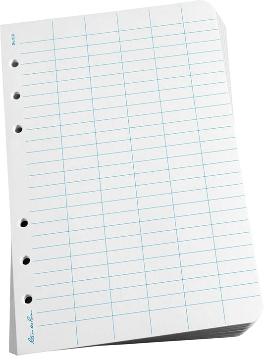 Rite in the Rain Weatherproof Loose Leaf Paper, 4.625" x 7", 32# White, Level Pattern, 100 Sheet Pack (No. 312)