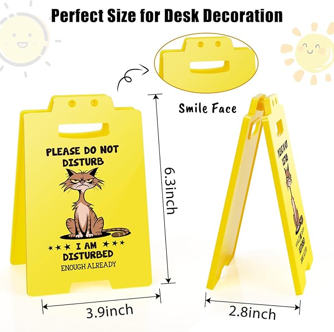 MBL Funny Team Office Gifts - PLEASE DO NOT DISTURB, Funny Fun Gag Desk Sign Cubicle Decor for Coworker Teammate Employee Boss Birthday Christmas White Elephant Under 10 Dollar