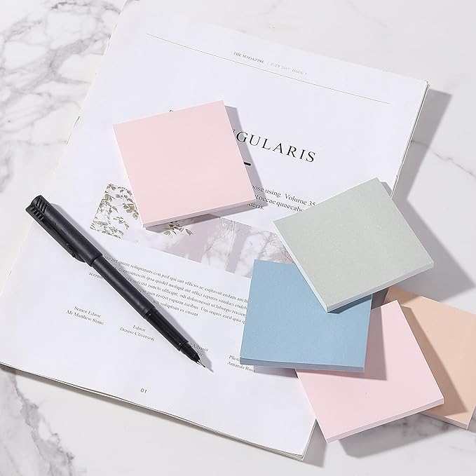 Mr. Pen- Sticky Notes, 3”x3”, 12 Pads, Vintage Colors Sticky Notes, Sticky Note, Self-Stick Note Pads, Sticky Pads Sticky Notes Aesthetic, Colorful Sticky Notes, Sticky Notes Bulk Sticky Notes