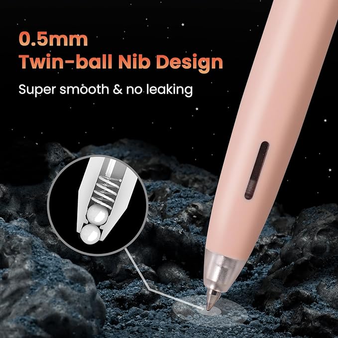 WRITECH Gel Pens Black Ink: Fine Point 0.5mm Retractable Pen 4ct No Smear for Journaling Smooth Writing Silent Click Up-Gel Pen Set