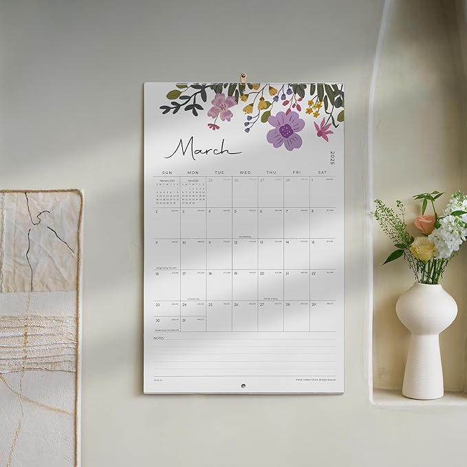 2025 Wall Calendar, Cabbrix Large Wall Calendar 2025-2026, 22 3/4" x 14 3/4", Calendar from January 2025 to July 2026,Monthly Calendar Perfect for Organizing & Planning, Floral Design