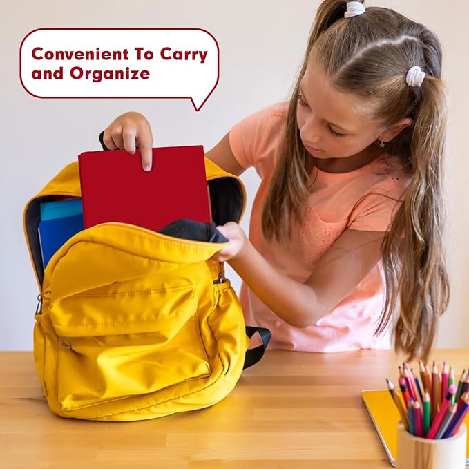 Plastic 2 Pocket Folders with Prongs, 30 Pack, Heavyweight, Letter Size Poly Folders with 3 Metal Prongs Fastener Clips (Red)