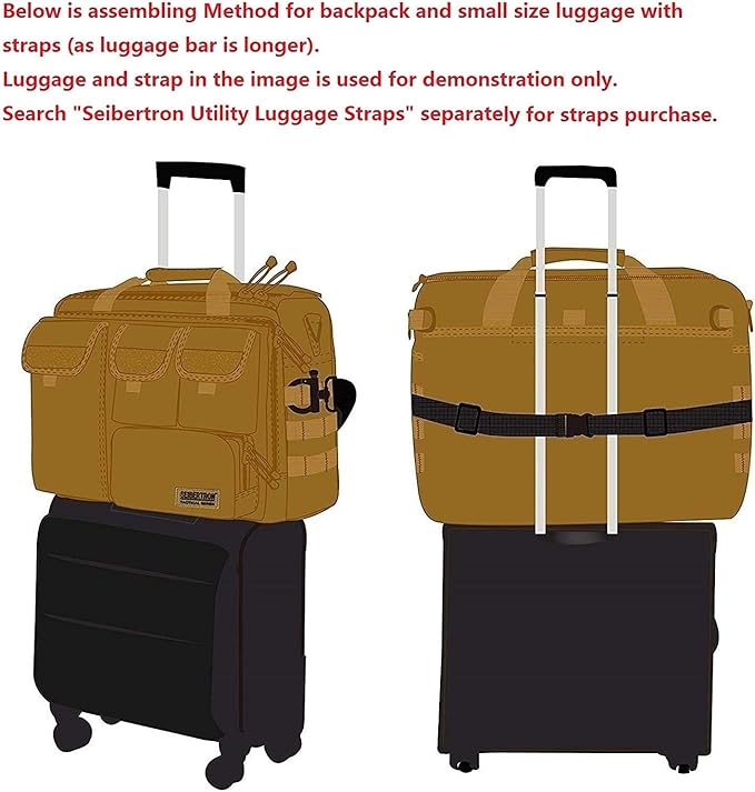 Seibertron Pro-Multifunction Shoulder Messenger Bag Fit for 14.1" Laptop Khaki