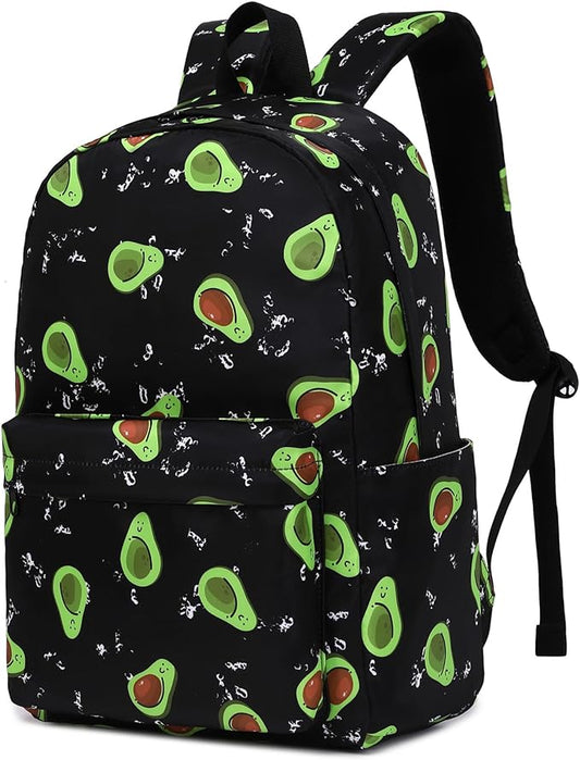 Avocado School Backpack for Teens Girls, Womens College Bookbags Kids School Bags Laptop Backpacks