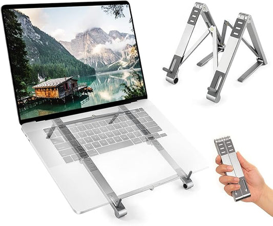Magic X1, Mini 3-in-1 Multi-Function Laptop Stand, Pocket Size Adjustable Stand, fit Your Phone, Tablet, and Laptop(16'' and Below), Multi Angles Aluminum Ergonomic Device Riser