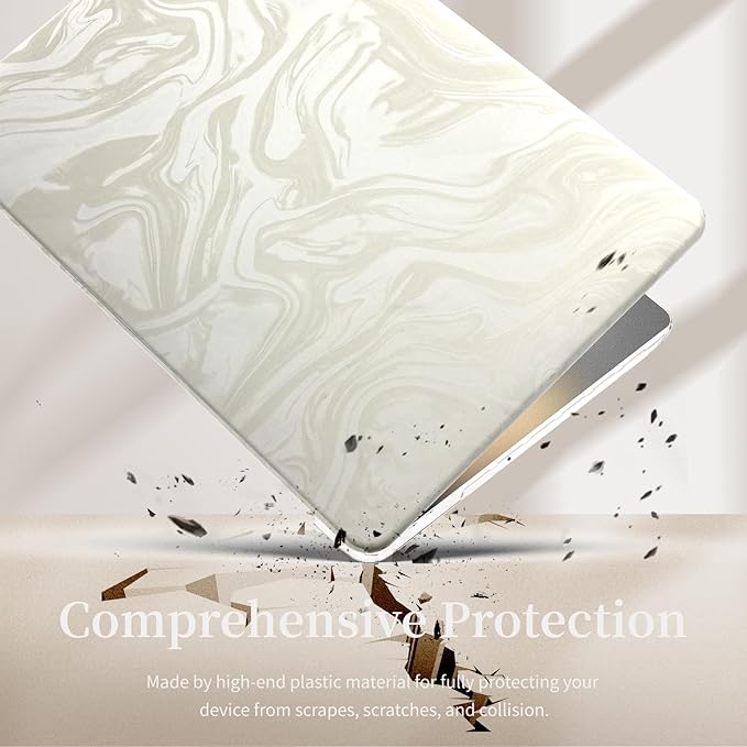 Velvet White Ripple Design for MacBook Pro 16 inch Case 2023 2021 Model A2991 A2780 A2485 M3 M2 M1 Pro/Max Chip