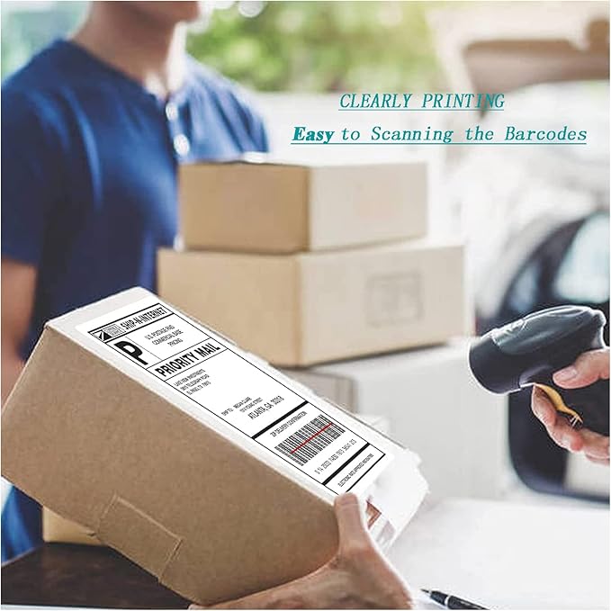 Half Sheet Shipping Labels Half Page Label Address Mailing Postage Labels, Laser & Inkjet Printer Compatible, 5126/8126 (100 Sheets, 200 Labels)